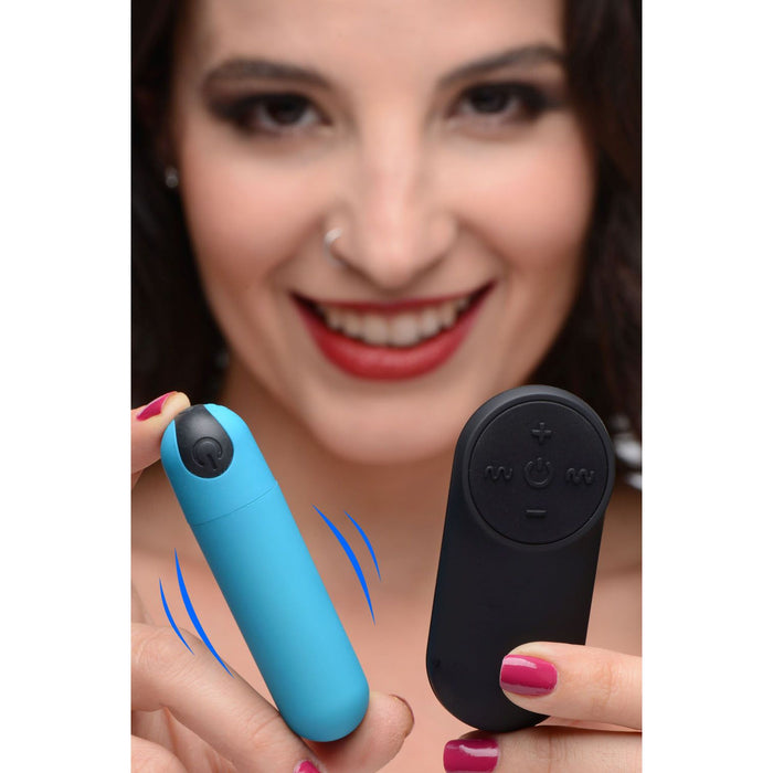 Bang Vibrating Bullet Vibe With Remote Control Blue