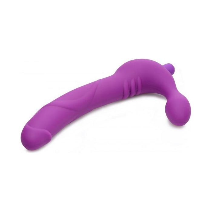 Royal Revolver Vibrating Strapless Strap-on Dildo Purple