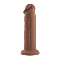 Dildo Evolved 7" Girthy Vibrating Dong Brown