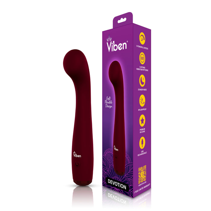 Viben Devotion Ruby Intense G-Spot Vibe Red