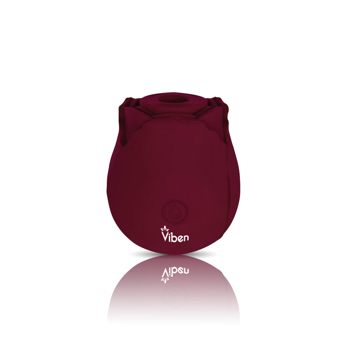 Viben Classic Rose Ruby Handheld Rose Clitoral and Nipple Stimulator