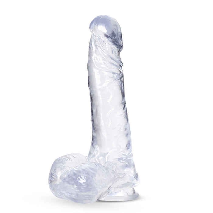 Blush B Yours Plus Ram N' Jam 8" Dildo Clear Realistic Dong w Balls