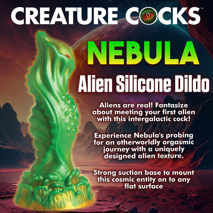 Creature Cocks Nebula Alien Silicone Fantasy Dildo Green