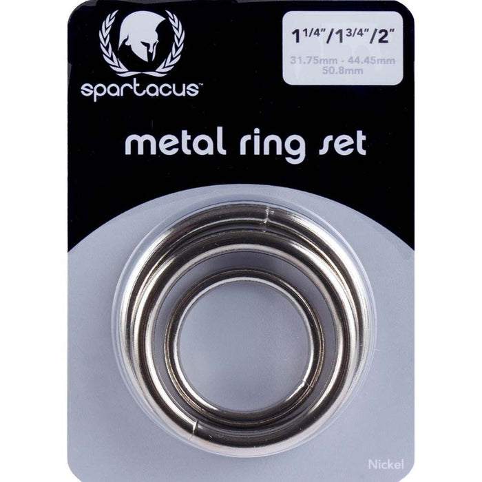 Spartacus Metal C-Ring Set Male Cock Ring Penis Enhancer