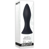 Mighty Mini Vibrating Rechargeable Silicone Butt Plug Black