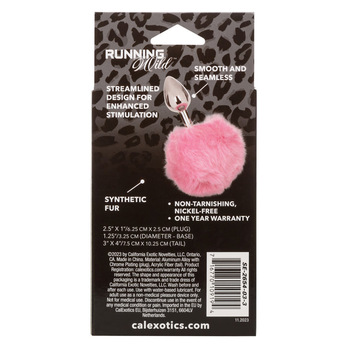 Running Wild Bunny Tail Butt Plug Pink