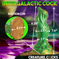 Creature Cocks Nebula Alien Silicone Fantasy Dildo Green