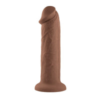 Dildo Evolved 7" Girthy Vibrating Dong Brown