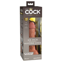 King Cock Elite 6" Silicone Dual Density Dildo Dong Tan