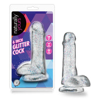 Naturally Yours 6" Glitter Cock Sparkling Clear Realistic Dildo Dong