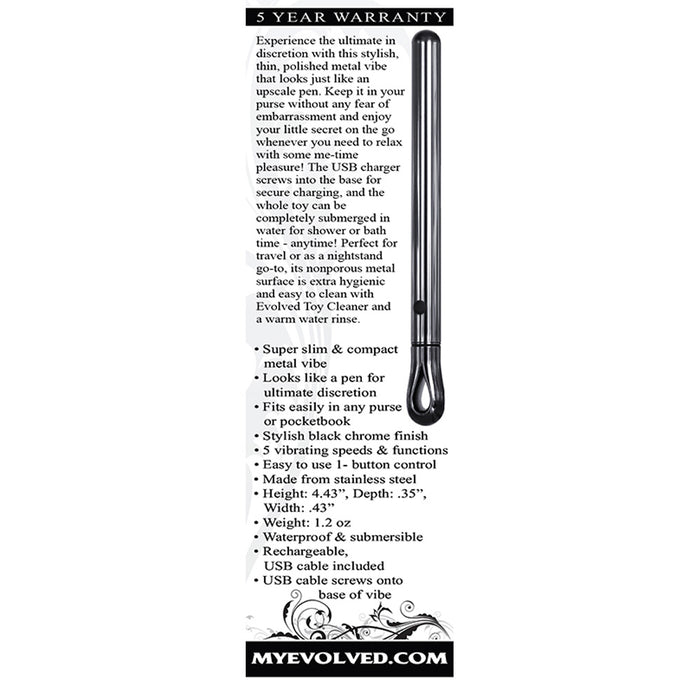 Evolved Pen Pal Vibrator Silver