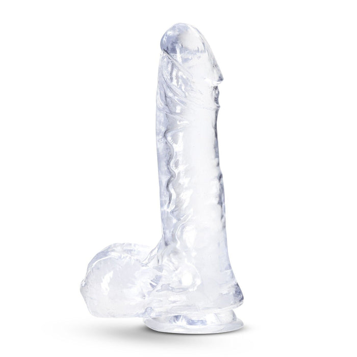 Blush B Yours Plus Ram N' Jam 8" Dildo Clear Realistic Dong w Balls