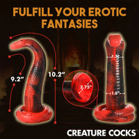 Creature Cocks King Cobra Silicone Fantasy Dildo Red