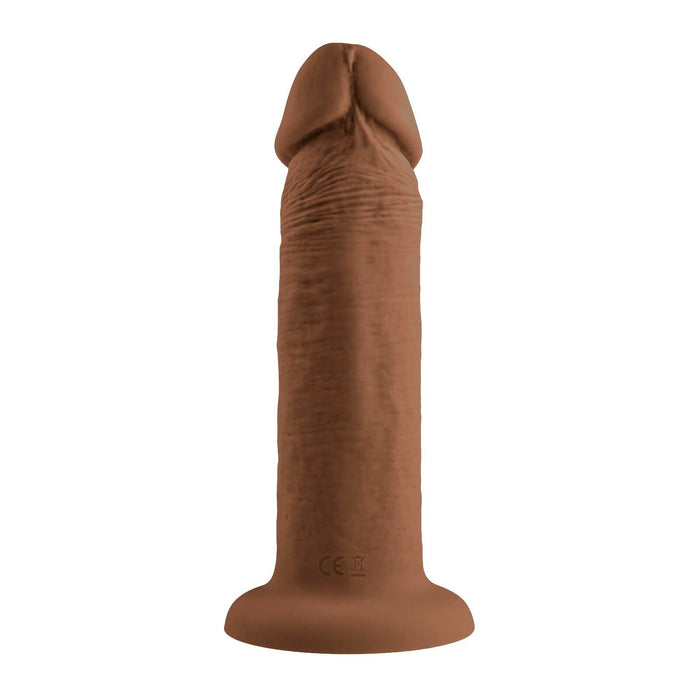 Dildo Evolved 6" Girthy Vibrating Dong Brown