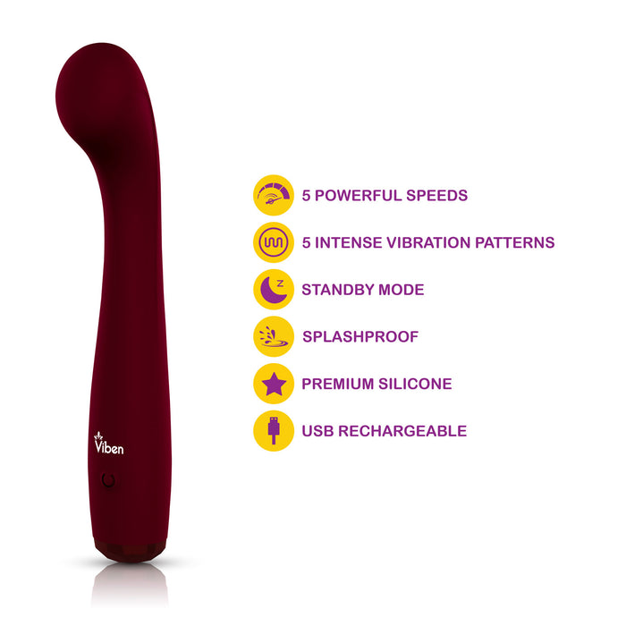 Viben Devotion Ruby Intense G-Spot Vibe Red