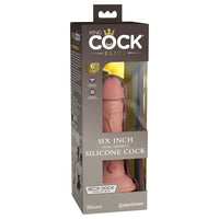 King Cock Elite 6" Silicone Dual Density Dildo Dong Beige