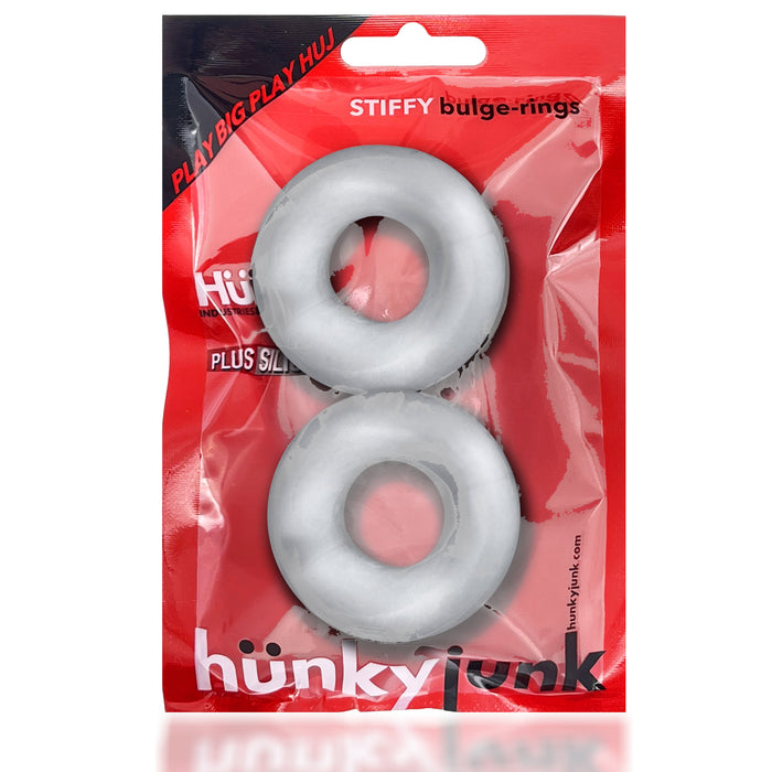 Oxballs Hunkyjunk Stiffy Cock Ring 2 Pack Bulge Clear