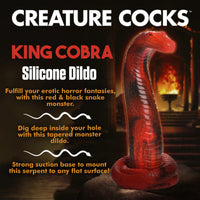 Creature Cocks King Cobra Silicone Fantasy Dildo Red