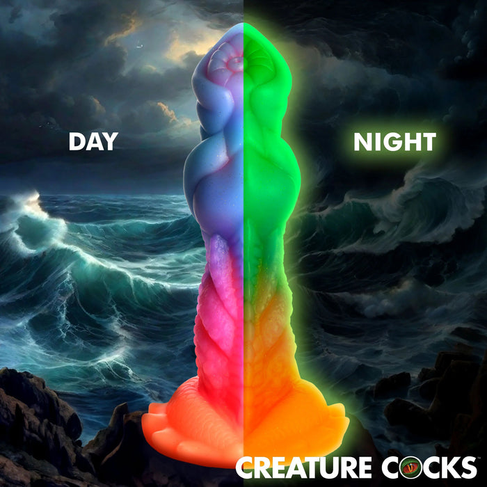 Creature Cocks Aqua-Cock Glow-In-The-Dark Silicone Fantasy Dildo