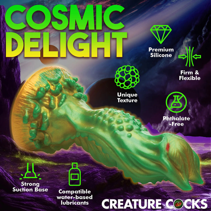 Creature Cocks Nebula Alien Silicone Fantasy Dildo Green