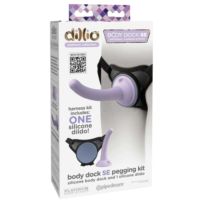 Strap-On Dillio Platinum Body Dock SE Pegging Kit 5" Purple