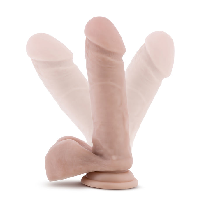 Dr. Skin Plus 8" Posable Dildo With Balls Beige