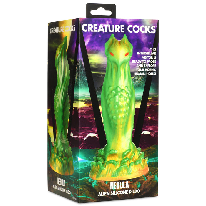 Creature Cocks Nebula Alien Silicone Fantasy Dildo Green