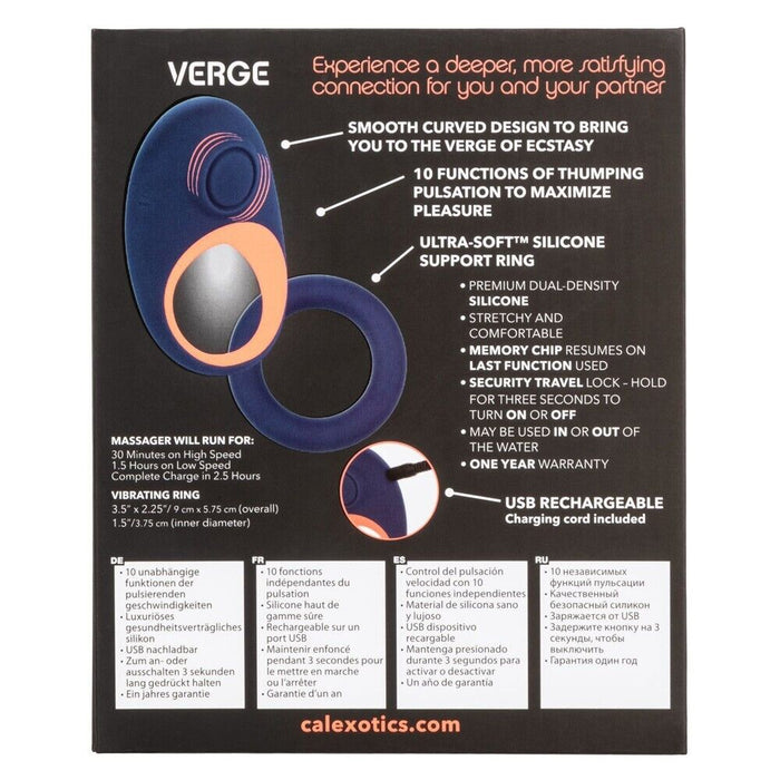 Cock Ring Link Up Verge Thumping Rechargeable Vibrating Couples Toy