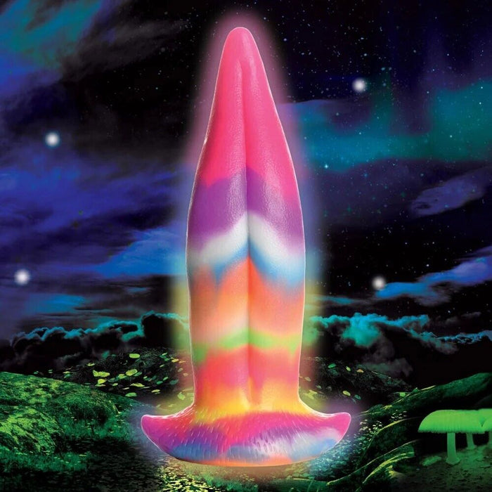 Creature Cocks Unicorn Kiss Tongue Glow-In-The-Dark Silicone Dildo