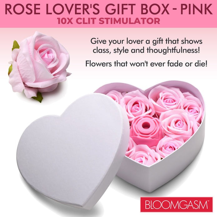 Bloomgasm Sucking Rose Clitoral Stimulator Heart Box Pink