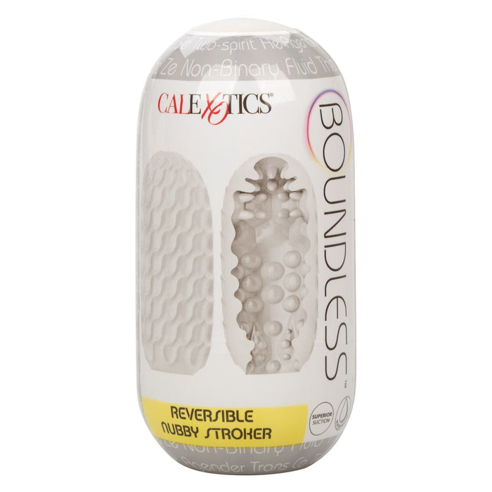 Male Masturbator Boundless Reversible Nubby Stroker Clear