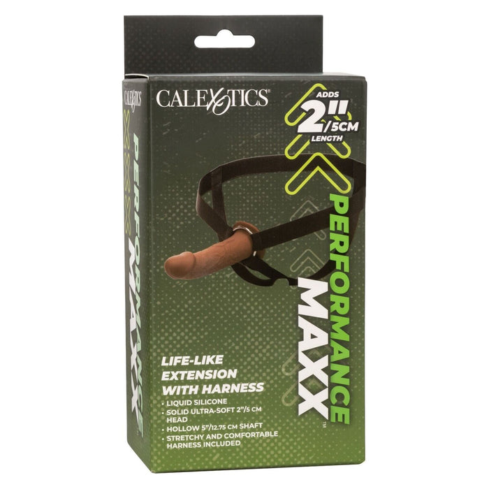 Strap-On Performance Maxx Life-Like Extension With Harness Brown