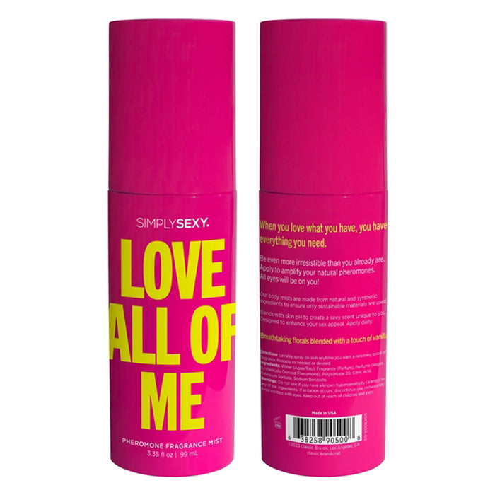 Simply Sexy Pheromone Body Mist 3.35oz - Love All Of Me