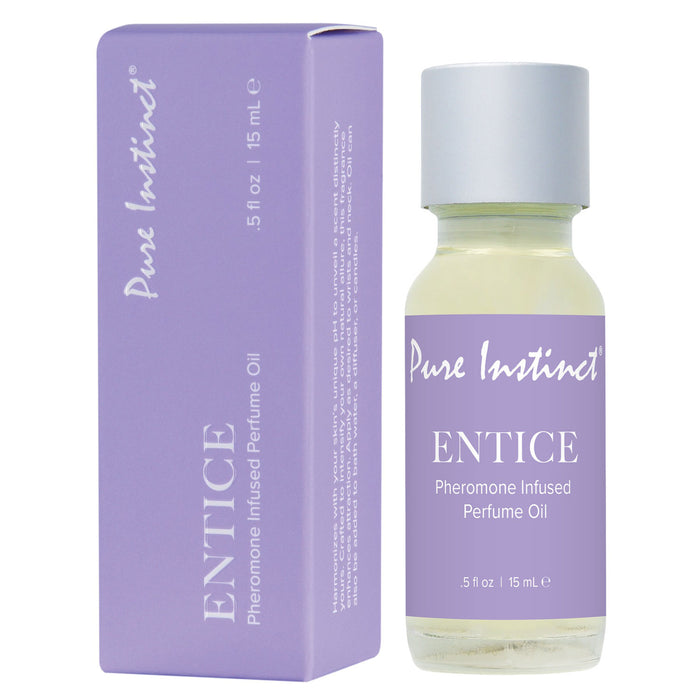 Pure Instinct Pheromone Infused Perfume Oil w Dropper 0.5oz - Entice