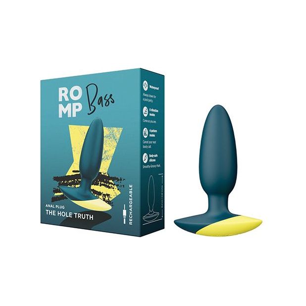 ROMP Bass Vibrating Anal Plug - Teal