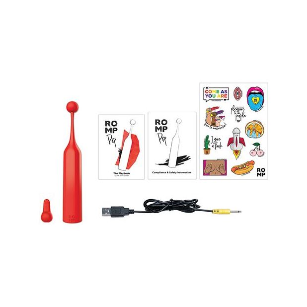 ROMP Pop Vibrating Clitoral Stimulator - Coral