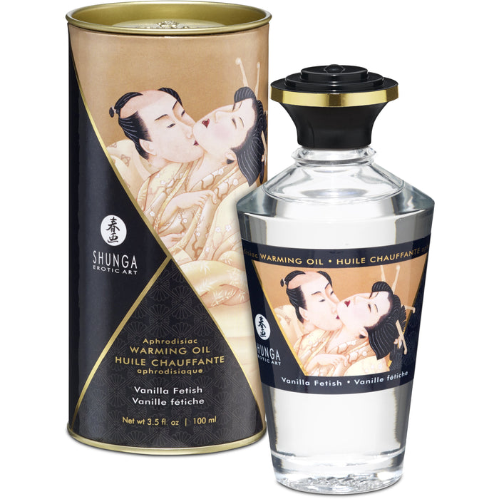 Shunga Aphrodisiac Warming Oil 3.5oz - Vanilla Fetish