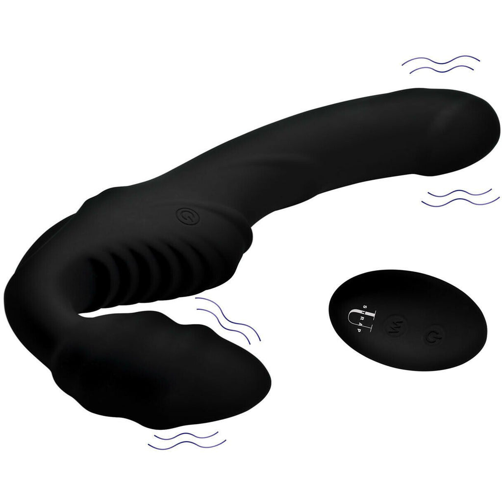 Pro Rider 9x Vibrating Silicone Strapless Double-Sided Strap-On