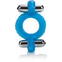 Double Dolphin Blue - Male Vibrating Cock Ring