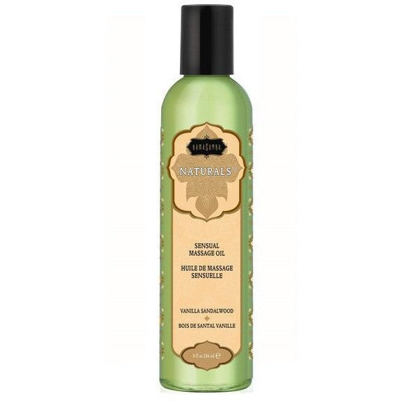 Kama Sutra Naturals Massage Oil 8oz - Vanilla Sandalwood