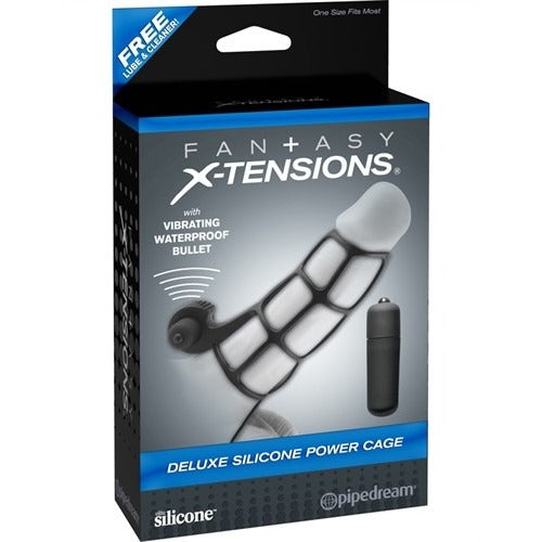 Fantasy X-Tensions Deluxe Silicone Power Cage Black