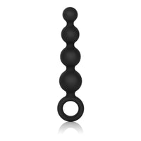 Silicone Booty Beads Black - Beginner Flexible Anal Probe