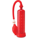 Pump Worx Silicone Power Pump Red - Male Enlarger w/ Interior Sleeve