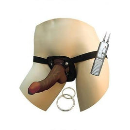 Afro American Whoppers Vibrating Strap-on 8" w/ Harness