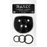 Basix Rubber Works Universal Harness Black - Plus Size