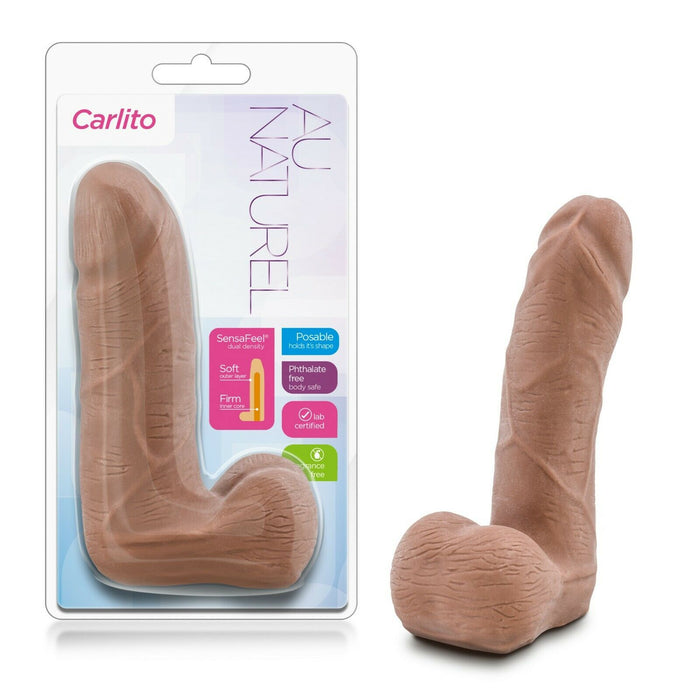 Au Naturel Carlito Latin 5" -  Realistic Dildo Dong w Balls