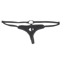 Lux Fetish Black Velvet Bikini Strap-On Harness Black