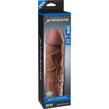 Fantasy X-Tensions Mega Brown - Add 2" Extra Thick Penis Extension Sleeve