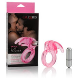 Triple Clit Flicker Cock Ring - Pink