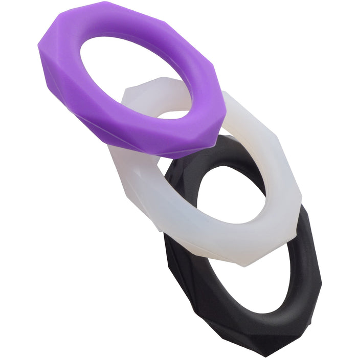 Fantasy C-Ringz Silicone Designer Stamina Cock Ring Set - Purple